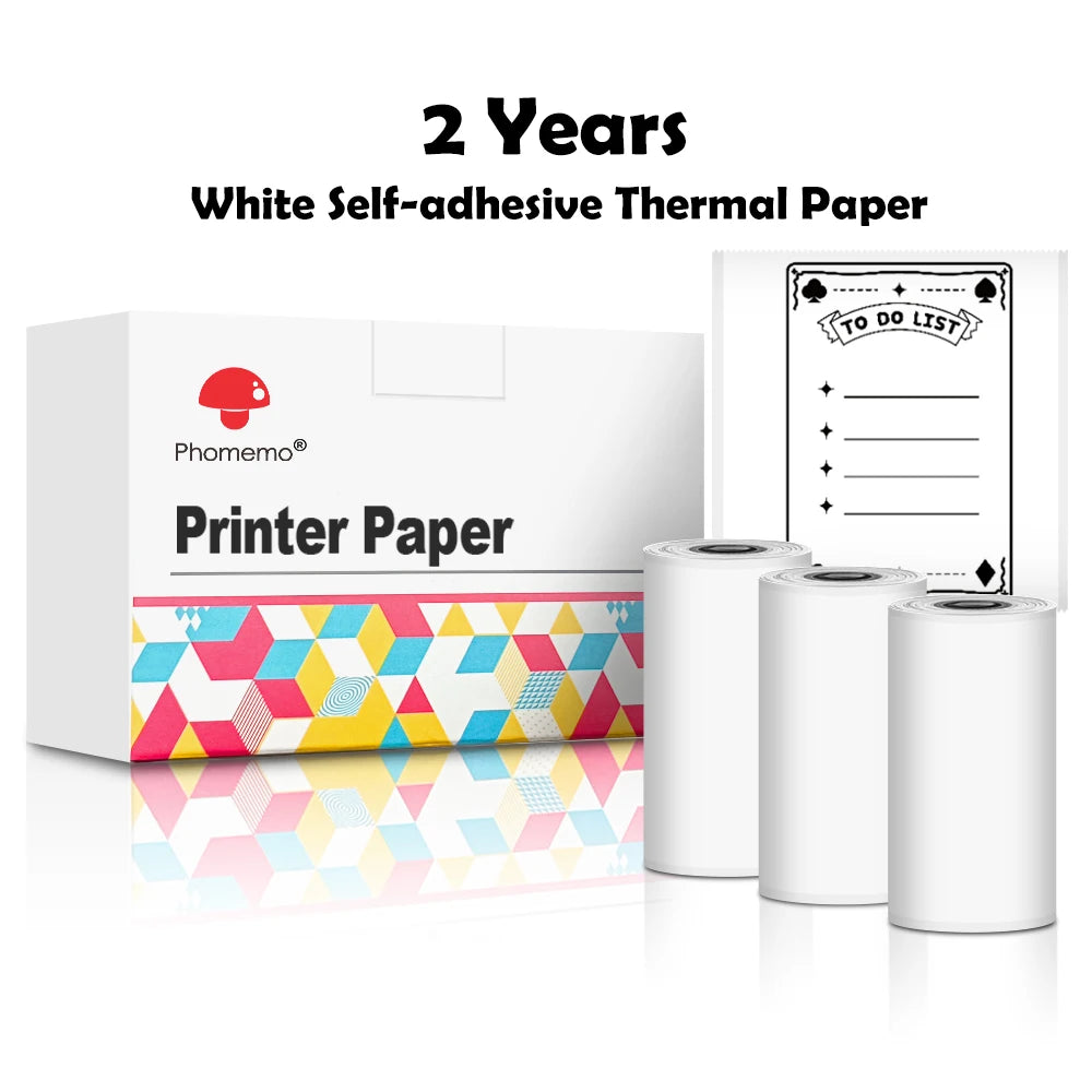 T02 Portable Mini Thermal Printer – Pocket Label Maker for DIY Stickers & Self-Adhesive Labels