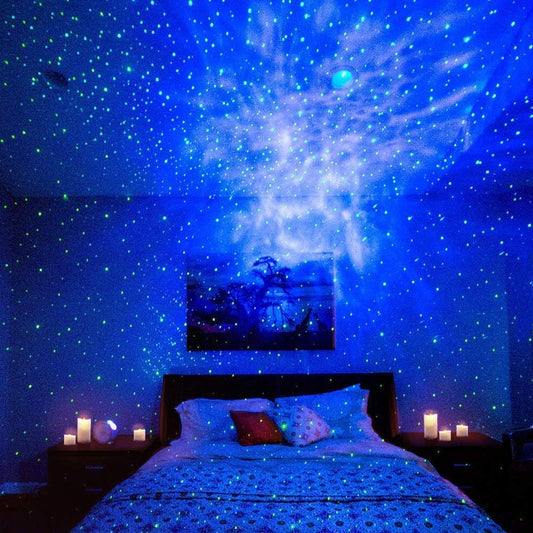 Sky Lite LED Laser Star Projector – Create a Mesmerizing Galaxy with Nebula Lighting for Gaming Rooms, Home Theaters & Bedrooms (Green Stars)