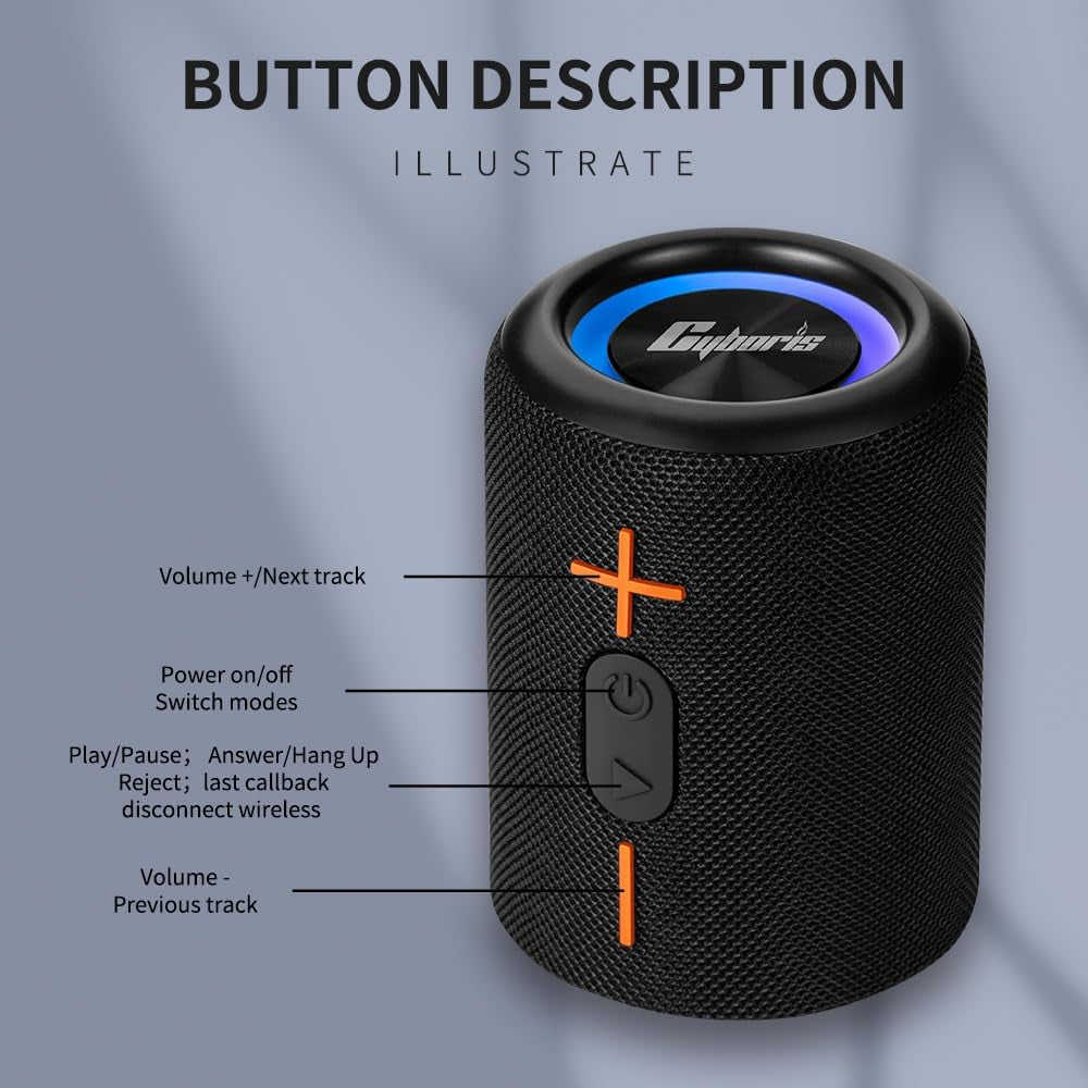 2-in-1 Portable Split Bluetooth Speaker – Waterproof, 20W Stereo Sound, 24H Playtime, True Wireless Pairing