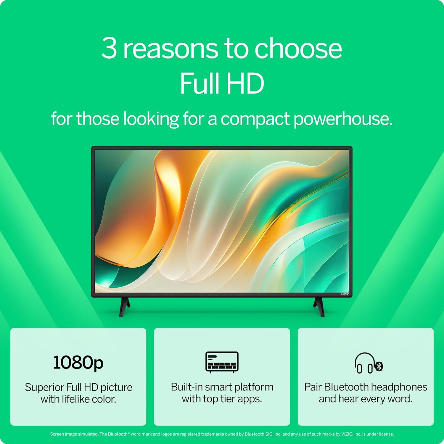 Full HD Smart TV with Bluetooth, HDR10, Built-in Streaming Apps & Smart Home Integration – 3-Sided ThinFrame Design