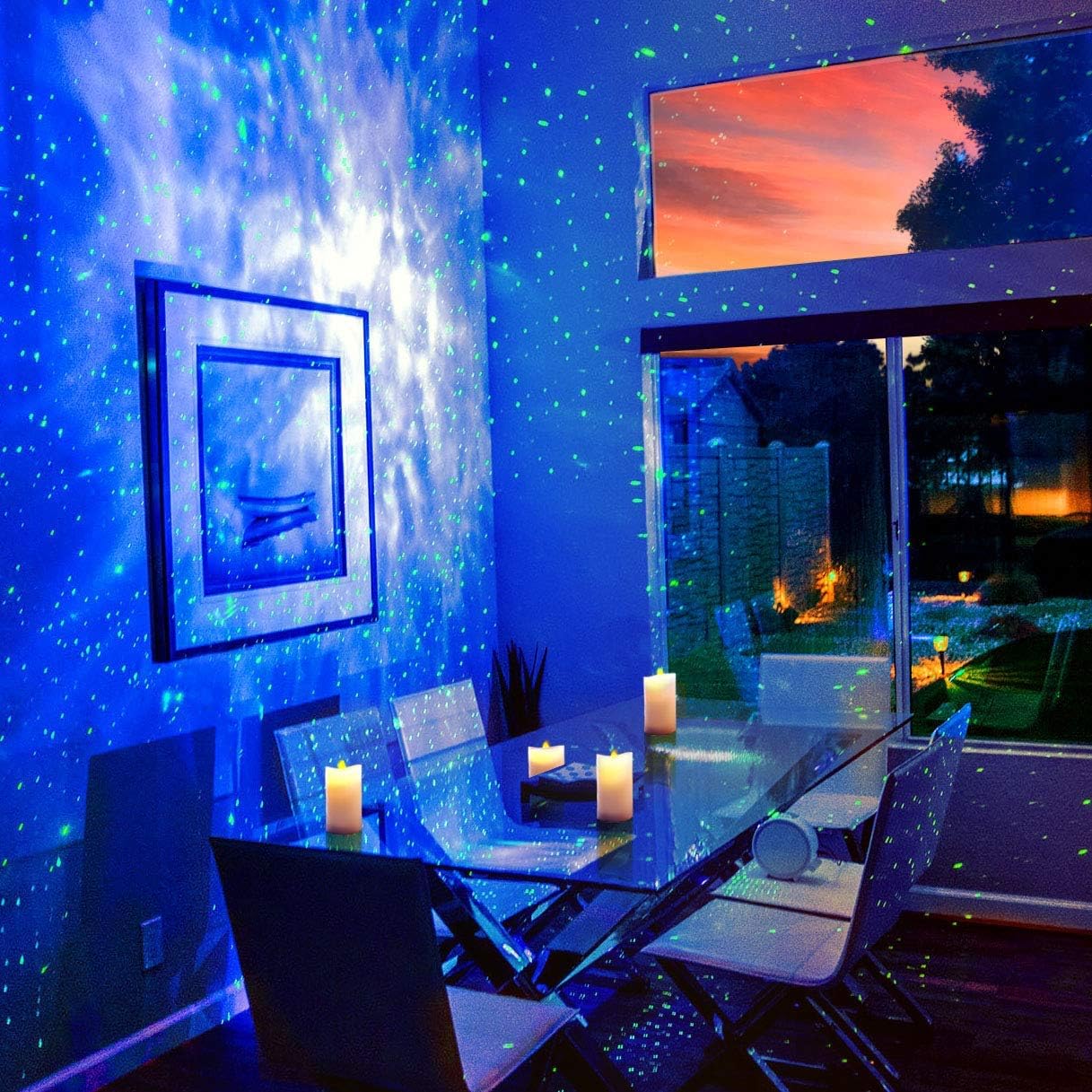 Sky Lite LED Laser Star Projector – Create a Mesmerizing Galaxy with Nebula Lighting for Gaming Rooms, Home Theaters & Bedrooms (Green Stars)