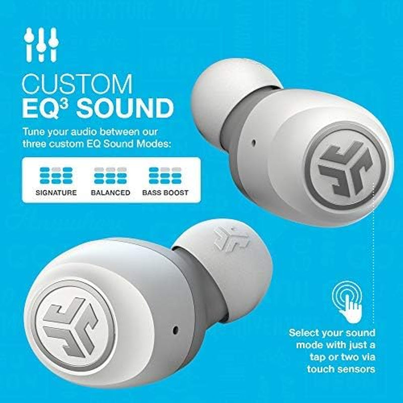 Go Air True Wireless Bluetooth Earbuds with Charging Case - Sweat Resistant, Dual Connect, Bluetooth 5.0, 3 EQ Sound Settings (White)