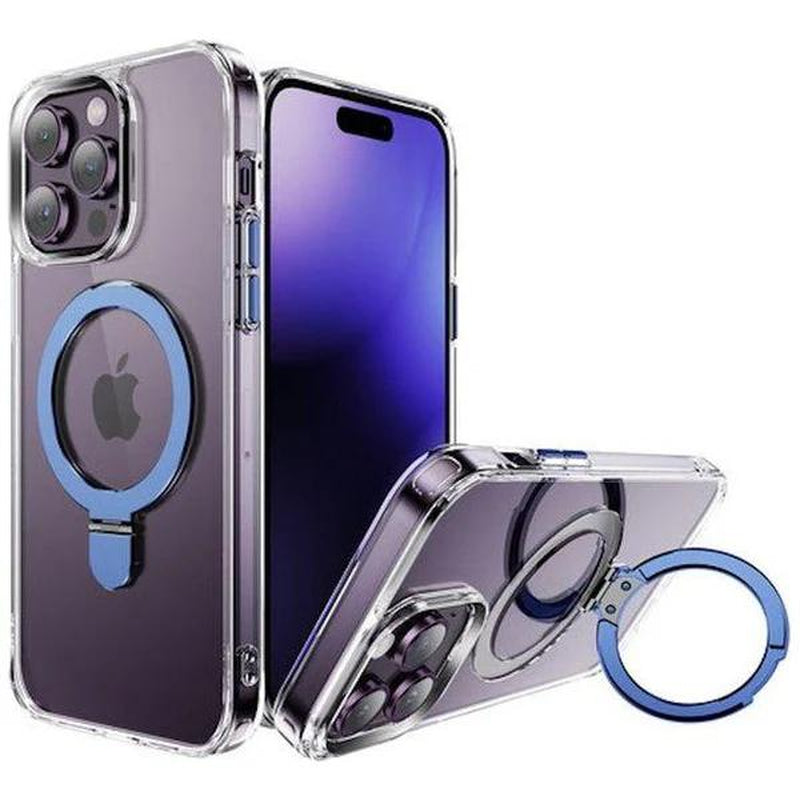 Entronix Magnetic Ring Clear Case Designed for Iphone 15/14/13, Plus, Pro Max, Protective Handheld, Crystal Clear Cover, Smartphone Accessories