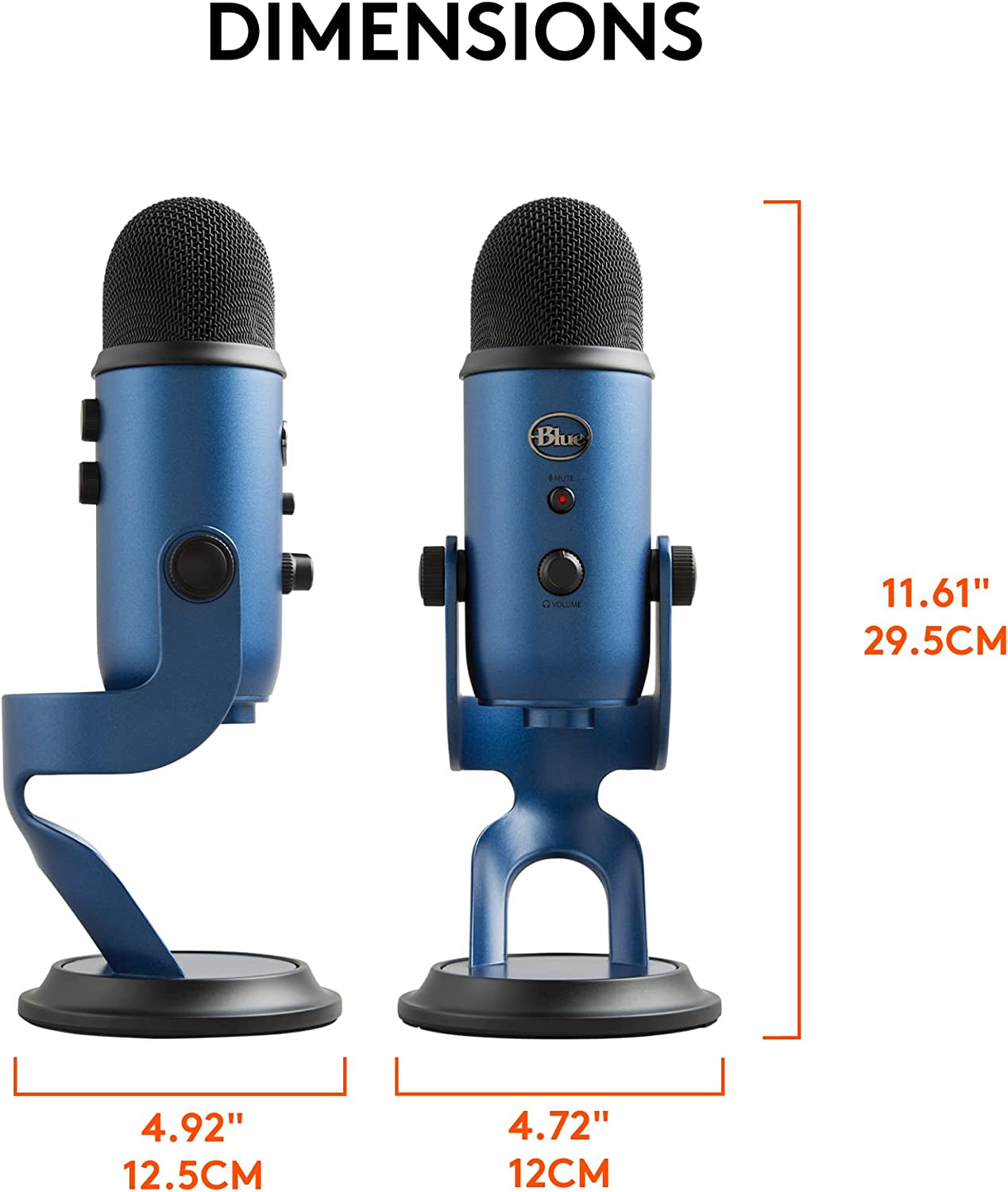 Logitech Yeti USB Microphone - Studio Quality Sound for Gaming, Streaming, Podcasting & More - Plug & Play - Midnight Edition