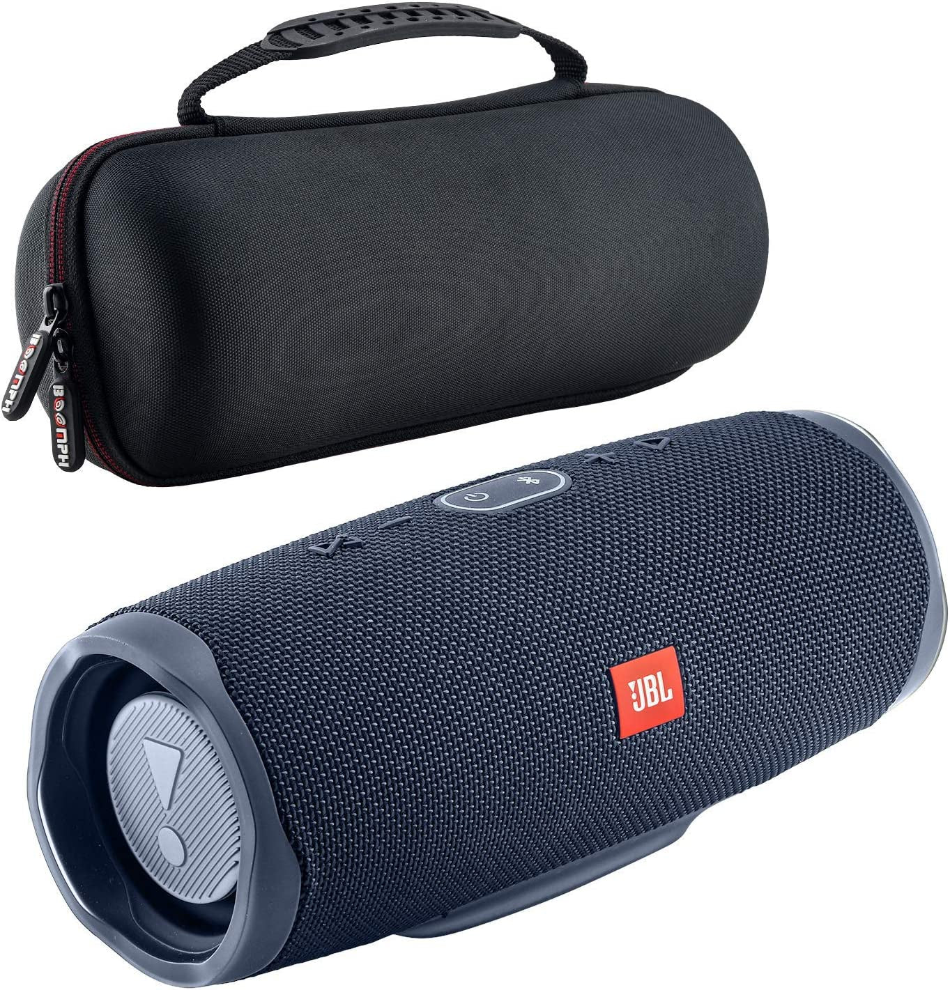 Ultimate Bundle: JBL Charge 4 Portable Waterproof Bluetooth Speaker + Durable Hard Carrying Case - Blue