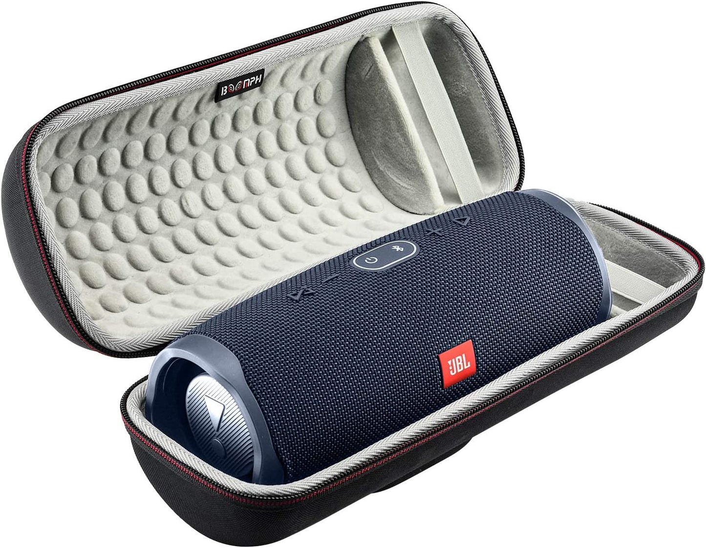 Ultimate Bundle: JBL Charge 4 Portable Waterproof Bluetooth Speaker + Durable Hard Carrying Case - Blue