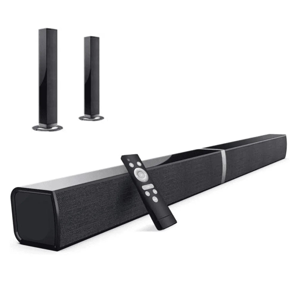 50W Bluetooth TV Soundbar with 4 Powerful Drivers, Remote Control, and ARC/Optical/AUX Connections – Premium Home Audio for TVs