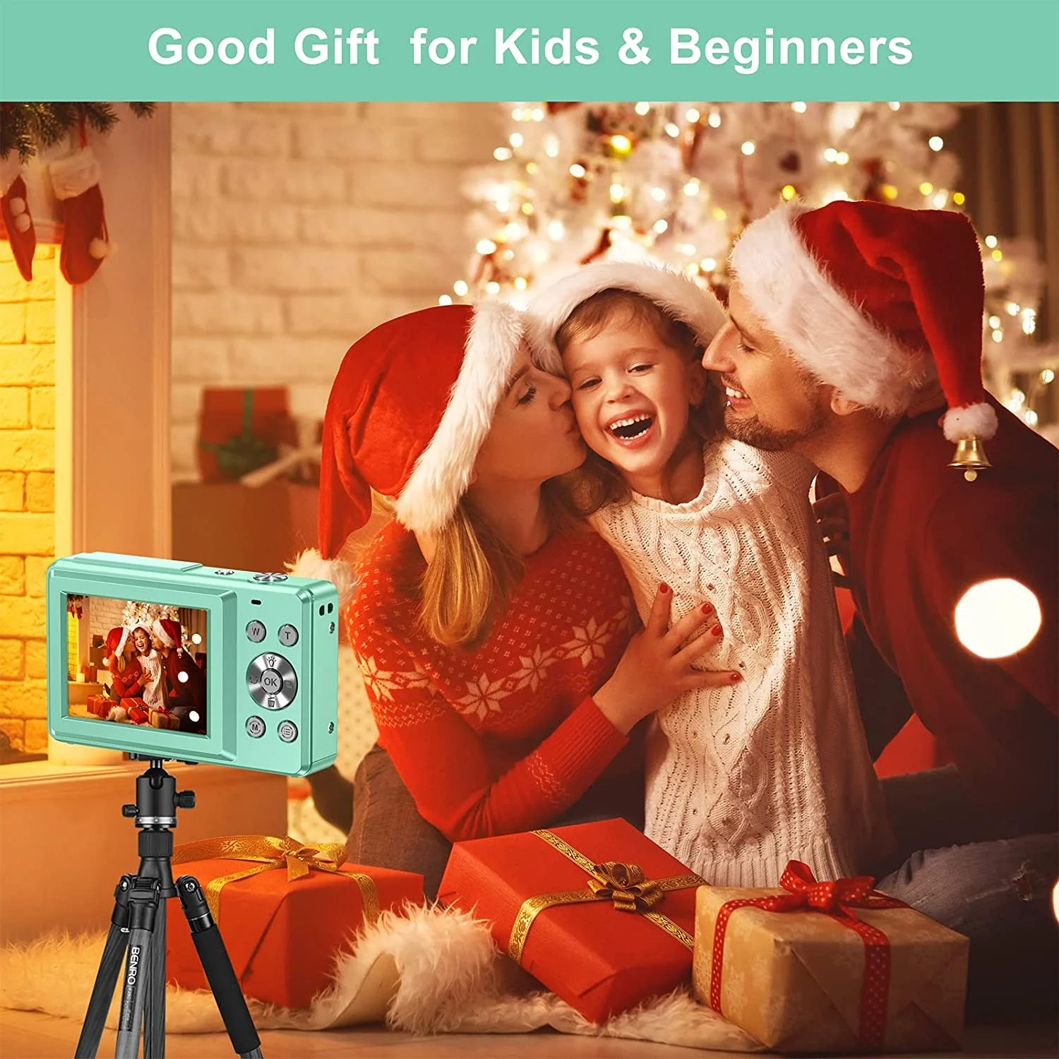 MELCAM 44MP Kids Digital Camera – FHD 1080P, 16X Zoom, Selfie & Vlogging Camera with Webcam Function & Easy-to-Use Design