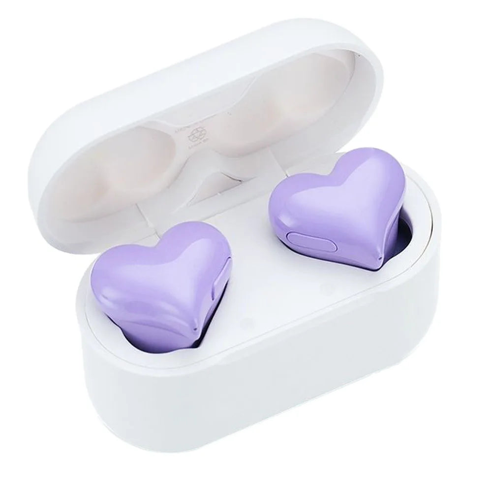 Heart-Shaped Wireless Bluetooth Earbuds – Stylish & High-Quality Headphones, Perfect Gift for Her