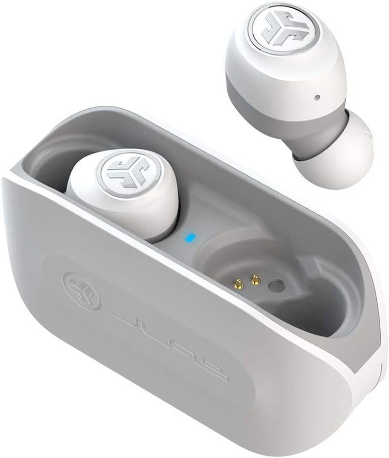 Go Air True Wireless Bluetooth Earbuds with Charging Case - Sweat Resistant, Dual Connect, Bluetooth 5.0, 3 EQ Sound Settings (White)